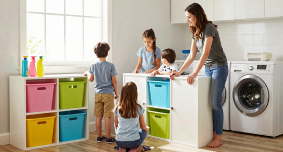 A Family Of 5 Used "Cabinet Tetris" To Transform Their Laundry Room