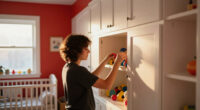 This Nursery Got A Bold Paint Redo With Built-In Cabinets