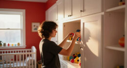 This Nursery Got A Bold Paint Redo With Built-In Cabinets