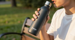 Owala FreeSip Stainless Steel Water Bottle 32 Oz Very, Very Dark